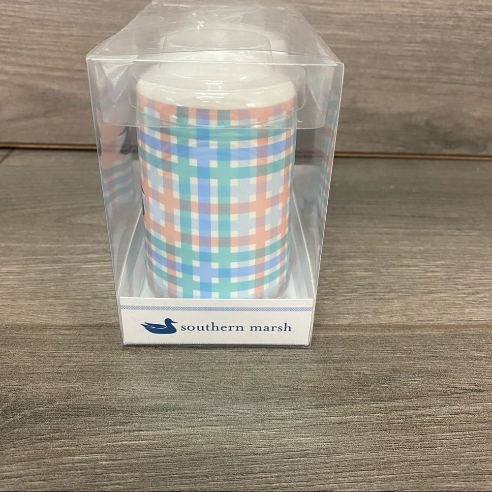Set Of 2 Plaid Southern Marsh Salt & Pepper Shaker - Picture 3 of 5